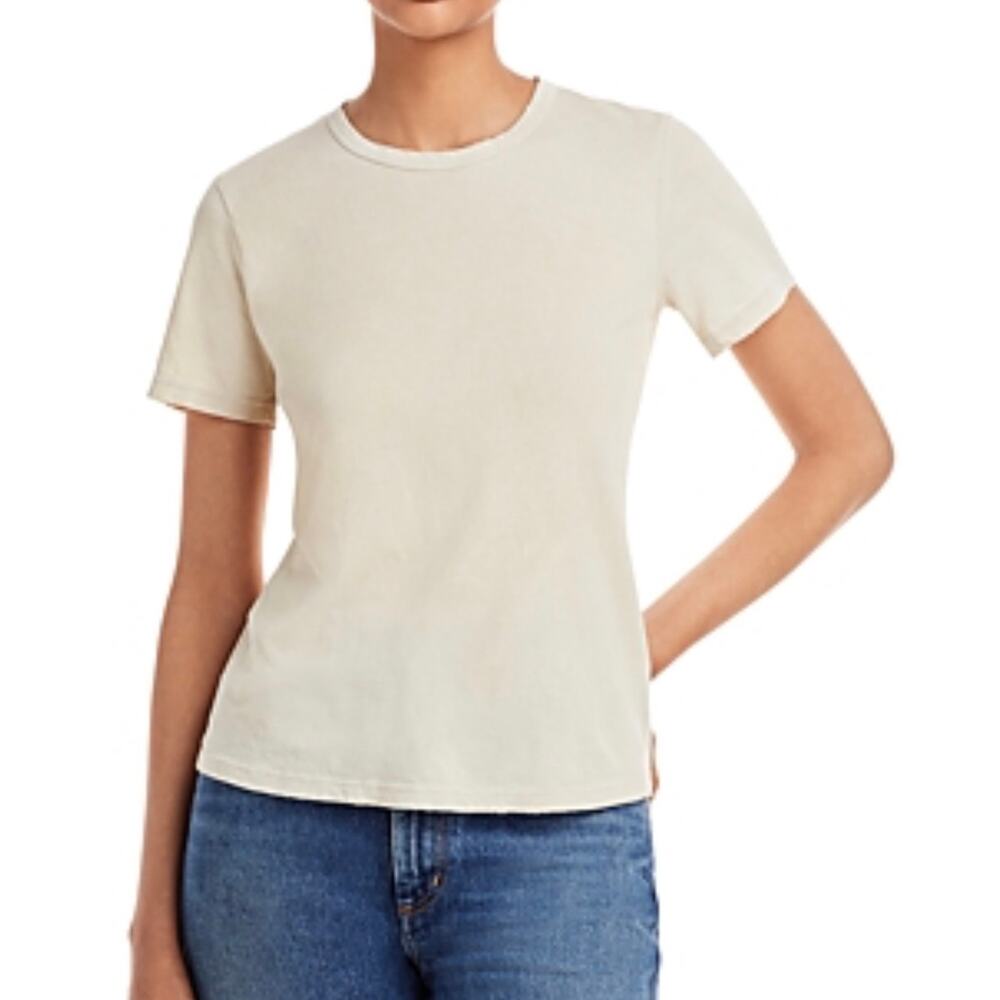 Cotton citizen distressed crewneck tee shirt oat - Picture 1 of 5